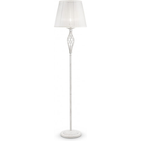 Lampa podłogowa Grace - antyczny styl, biały abażur | Maytoni
