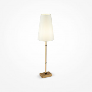 Lampa stołowa Hampton Zaragoza biało-mosiężna Maytoni | Sklep