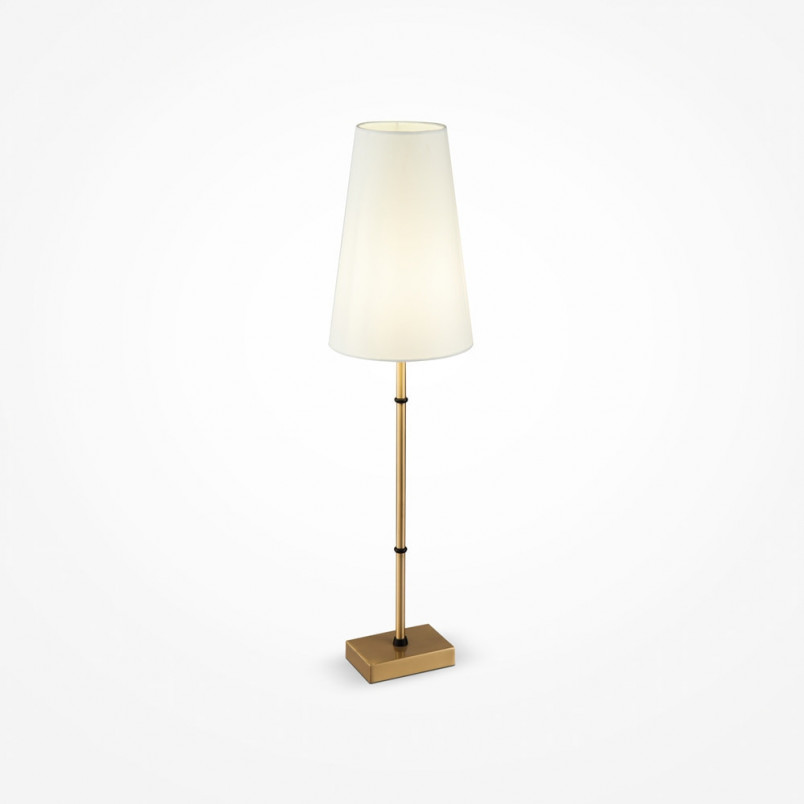 Lampa stołowa Hampton Zaragoza biało-mosiężna Maytoni | Sklep