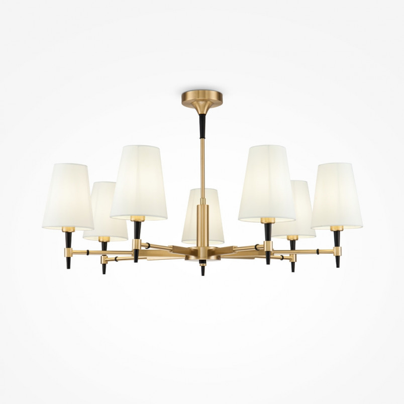 Żyrandol Hampton Zaragoza | Biało-Mosiężny Maytoni | Sklep Lamp