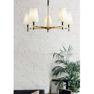 Żyrandol Hampton Zaragoza | Biało-Mosiężny Maytoni | Sklep Lamp