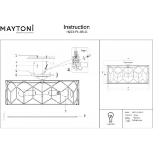 Plafon Messina Maytoni: Beżowo-złoty, tkanina, E27 | Sklep z lampami