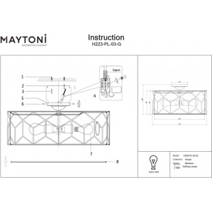 Plafon Messina Maytoni | Beżowo-złoty, tkanina | Sklep z lampami