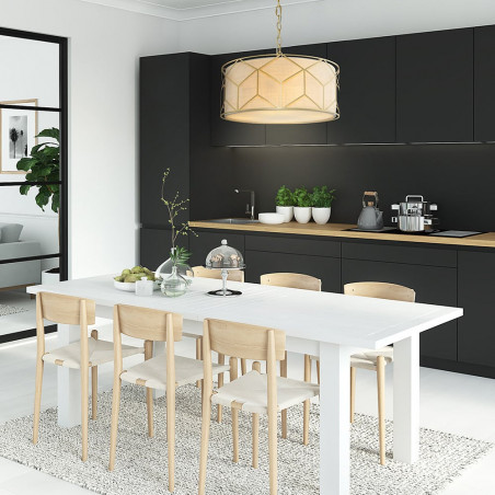 Lampa wisząca Messina Maytoni: Beżowo-złoty, elegancki design