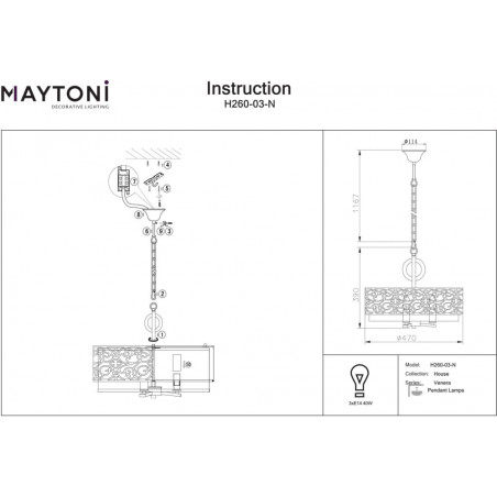 Lampa orientalna Venera Maytoni | Mosiądz, Len | Sklep z lampami