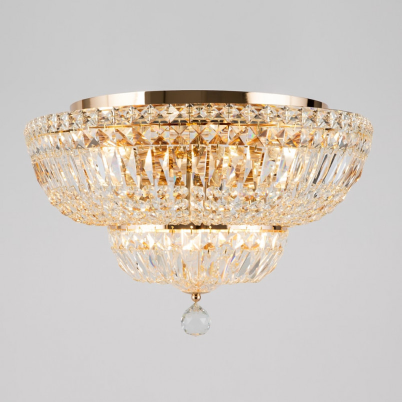 Plafon kryształowy Basfor 46cm złoty - Maytoni | Luksus i elegancja