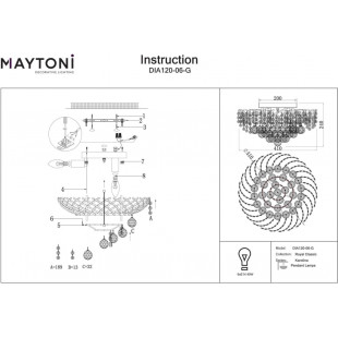 Plafon kryształowy Karolina | Maytoni - Luksusowy design