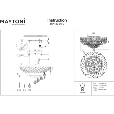 Plafon kryształowy Karolina | Maytoni - Luksusowy design