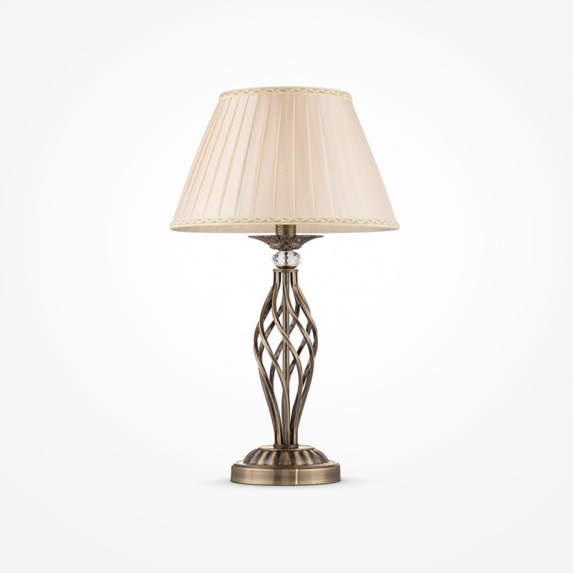Lampa stołowa antyczna Grace Maytoni | Beżowa i brązowa
