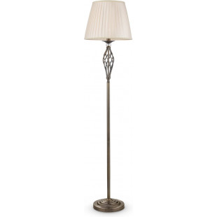 Lampa podłogowa antyczna z abażurem Grace beż / brąz Maytoni