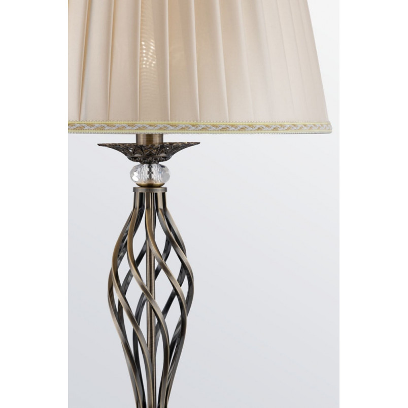 Lampa podłogowa Grace - antyczny design, beż/brąz | Maytoni