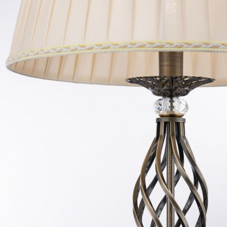 Lampa podłogowa Grace - antyczny design, beż/brąz | Maytoni