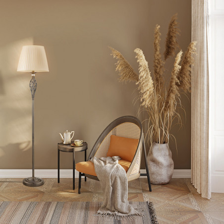 Lampa podłogowa Grace - antyczny design, beż/brąz | Maytoni