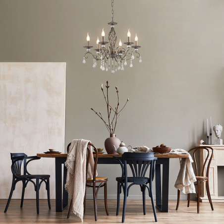 Żyrandol antyczny Grace Maytoni | Elegancki design, 6 żarówek