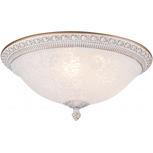 Plafon szklany antyczny Pascal 35cm biało-złoty Maytoni