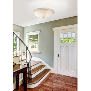 Plafon szklany antyczny Pascal 35cm biało-złoty Maytoni