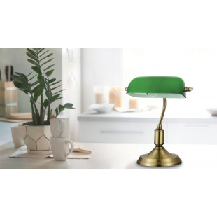 Lampa bankierska Kiwi zielona Maytoni - Stylowe oświetlenie biurka