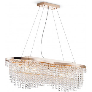 Lampa wisząca kryształowa glamour Toils 93,3cm przeźroczysto-złota Maytoni
