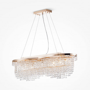 Lampa wisząca kryształowa glamour Toils 93,3cm przeźroczysto-złota Maytoni