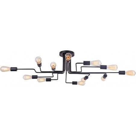 Lampa sufitowa loft Gilbert XII czarna Maytoni | 123x88cm