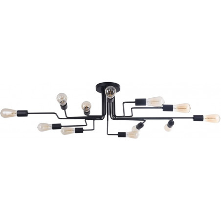 Lampa sufitowa loft Gilbert XII czarna Maytoni | 123x88cm