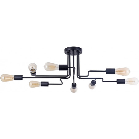 Lampa sufitowa loft Gilbert VIII | Maytoni - Czarna, Metalowa