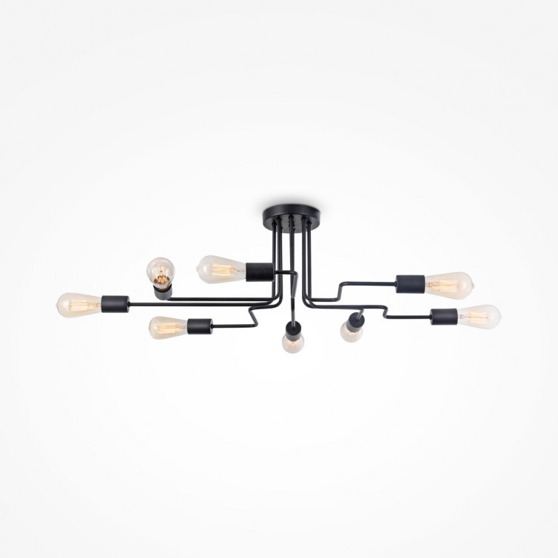 Lampa sufitowa loft Gilbert VIII | Maytoni - Czarna, Metalowa