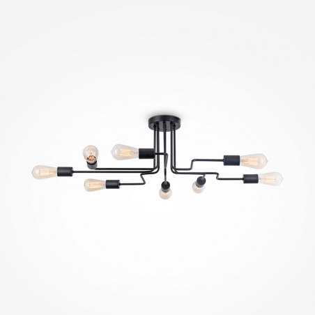 Lampa sufitowa loft Gilbert VIII | Maytoni - Czarna, Metalowa