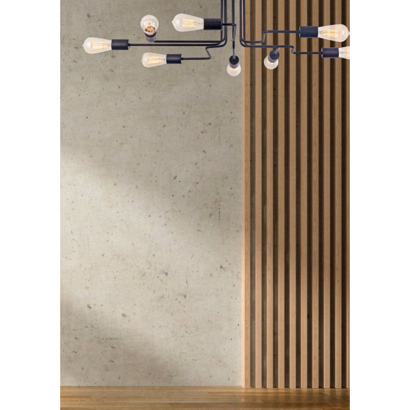 Lampa sufitowa loft Gilbert VIII | Maytoni - Czarna, Metalowa