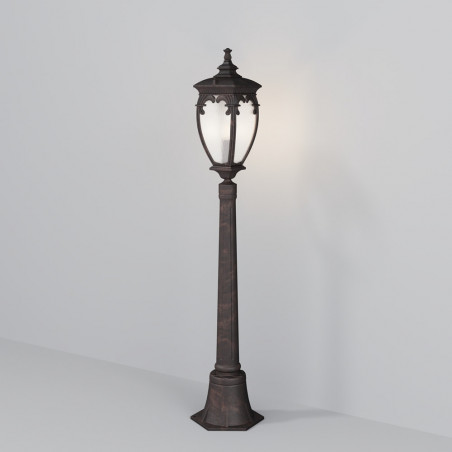 Słupek ogrodowy retro Fleur Maytoni | Lampa zewnętrzna brązowa