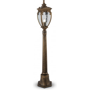 Słupek ogrodowy retro Fleur Maytoni | Czarno-złoty, 113cm