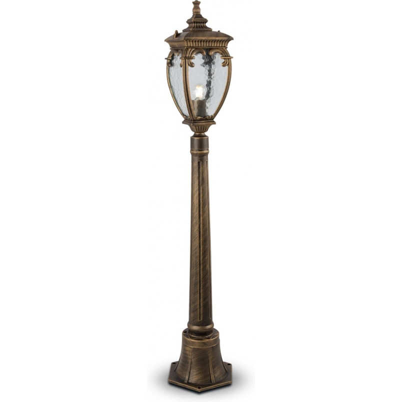 Słupek ogrodowy retro Fleur Maytoni | Czarno-złoty, 113cm