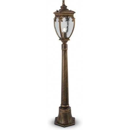 Słupek ogrodowy retro Fleur Maytoni | Czarno-złoty, 113cm