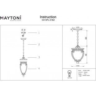 Lampa wisząca retro Fleur | Maytoni - Eleganckie oświetlenie ogrodu