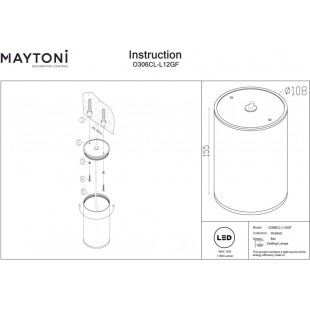 Lampa zewnętrzna Maytoni Bar LED - nowoczesny design, gwarancja 3 lata