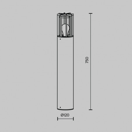 Lampa Ogrodowa Barrel 75cm Maytoni - Nowoczesny Design