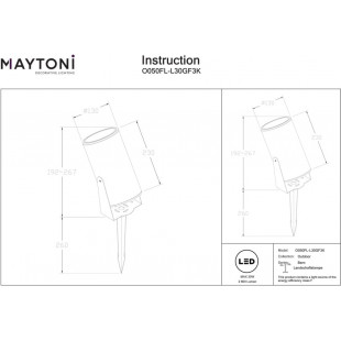 Reflektor ogrodowy LED Bern Maytoni - Nowoczesny design