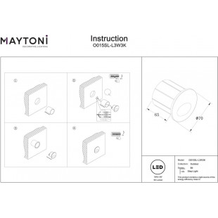 Lampa zewnętrzna Bil LED Maytoni - Oświetlenie schodów | Sklep