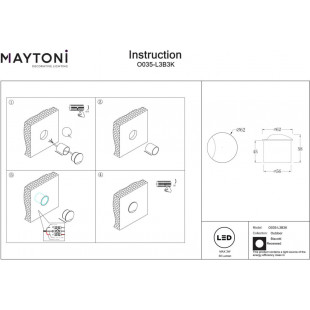 Lampa zewnętrzna LED Maytoni Biscotti - Nowoczesny design