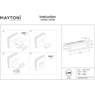 Lampa zewnętrzna LED Bosca - Maytoni | Oświetlenie schodów