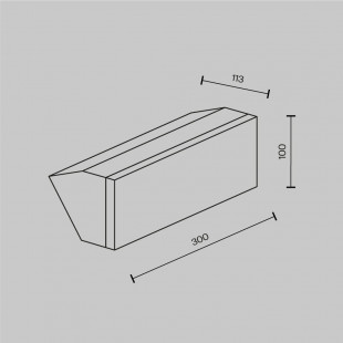 Kinkiet zewnętrzny Brick LED Maytoni - Grafitowy, 30cm