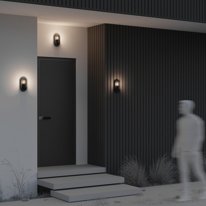 Kinkiet zewnętrzny loft Candle Maytoni | Czarny, grafitowy