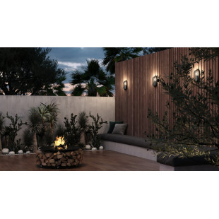 Kinkiet zewnętrzny loft Candle Maytoni | Czarny, grafitowy