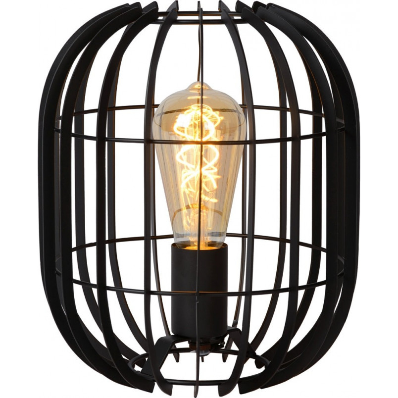 Lampa stołowa Reda 22 czarna Lucide | Loftowa lampa