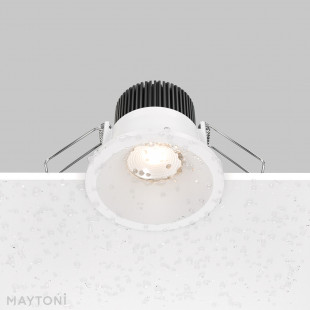 Lampa spot LED Zoom biała Maytoni | Downlight łazienkowy IP65