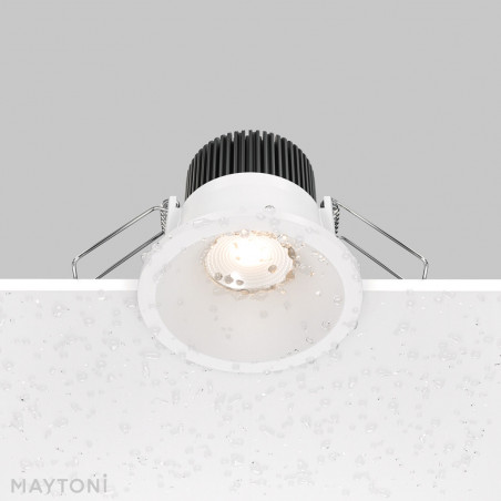 Lampa spot LED Zoom biała Maytoni | Downlight łazienkowy IP65