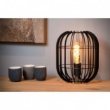 Lampa stołowa Reda 22 czarna Lucide | Loftowa lampa