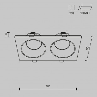 Lampa podtynkowa Zoom II Maytoni - idealna do łazienki | GU10
