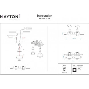 Lampa podtynkowa Zoom II Maytoni | Downlight do łazienki GU10
