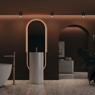 Lampa spot tuba Slim czarna Maytoni | Downlight GU10